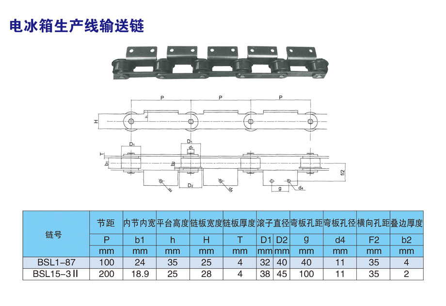 電冰箱生產(chǎn)線輸送鏈1